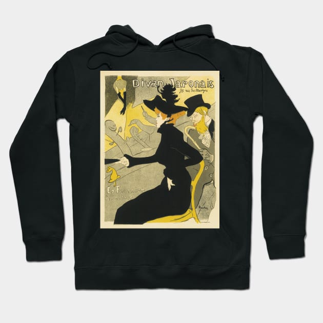 Divan Japonais by Toulouse Lautrec Hoodie by MasterpieceCafe